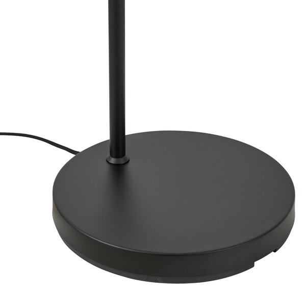 Lampa podłogowa w stylu Hotel Chic czarno-złota z zielonym szkłem - Zuzanna