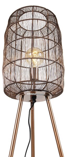 Nowoczesna lampa podłogowa trójnóg miedziana - Redo