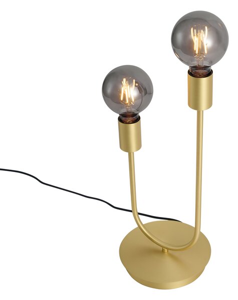 Lampa stołowa Art Deco mosiądz 2-źródła światła - Tuning