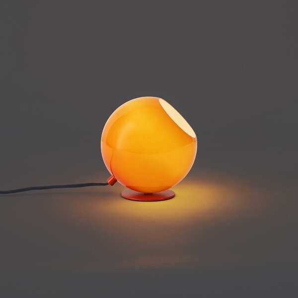 Lampa stołowa w stylu retro pomarańczowa ze szkła - Mabel