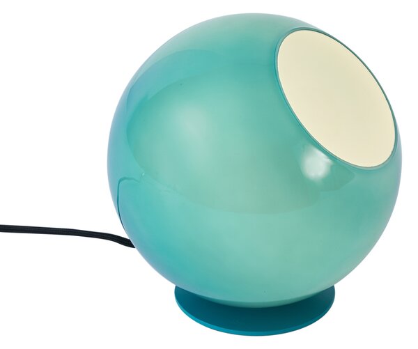 Retro lampa stołowa niebieska ze szkła - Mabel