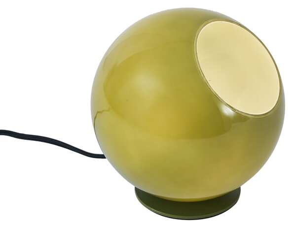 Lampa stołowa w stylu retro zielona ze szkłem - Mabel