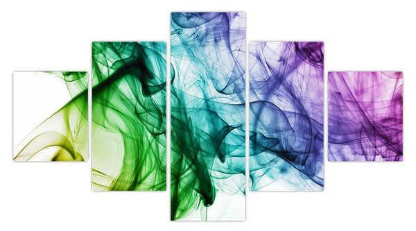 Obraz - kolorowy dym (125x70 cm)