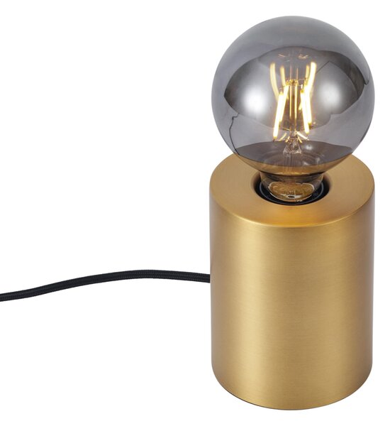 Nowoczesna lampa stołowa mosiężna 13 cm - Cylinder