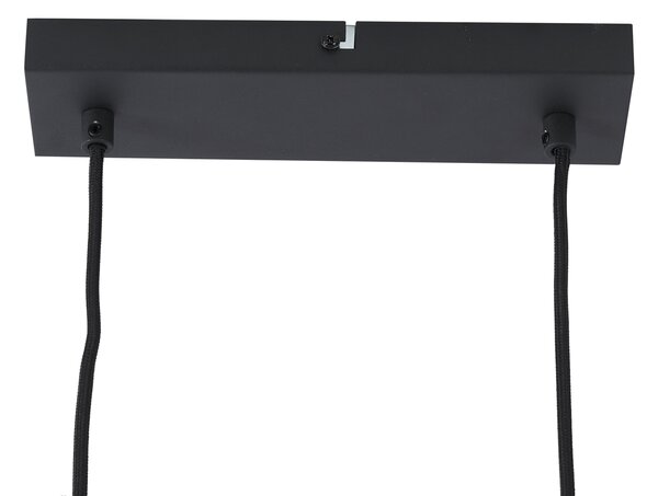 Nowoczesna lampa wisząca czarna 6-punktowa - Jeana Straight