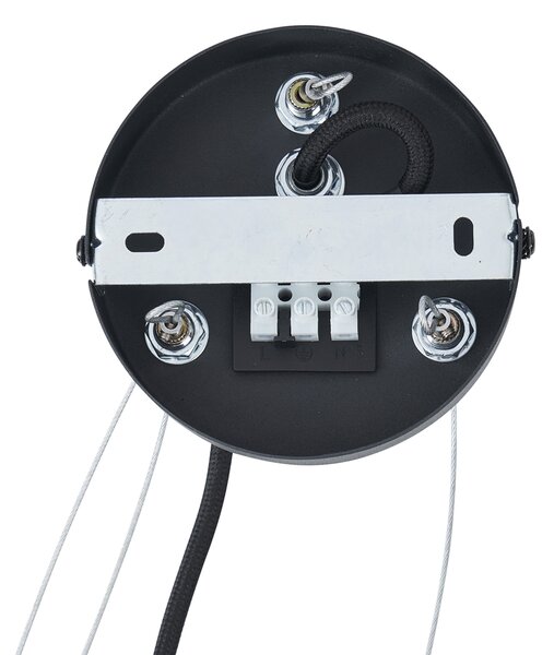 Nowoczesna lampa wisząca czarna 6-punktowa - Jeana Circle