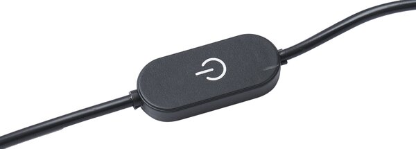 Designerska lampa stołowa beżowa z wbudowaną diodą LED z 3-stopniową regulacją jasności - Boomerang