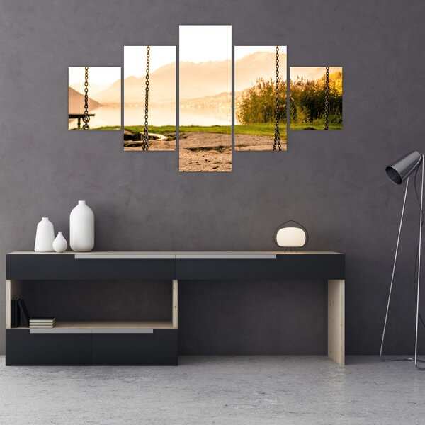 Obraz huśtawki w przyrodzie (125x70 cm)