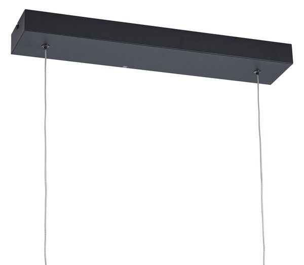 Designerska lampa wisząca H czarna ze złotem z LED z 3-stopniowym ściemnianiem - Joy