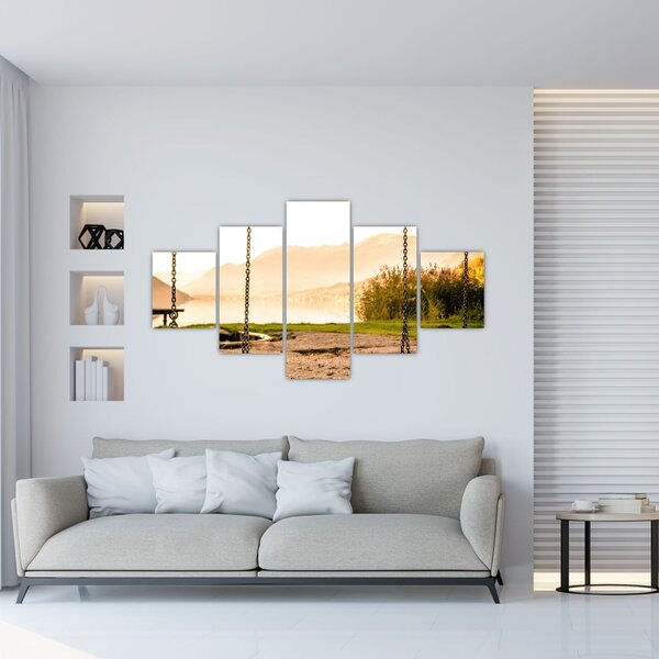 Obraz huśtawki w przyrodzie (125x70 cm)
