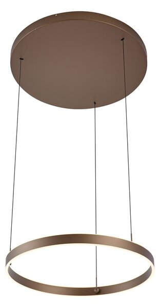 Designerska lampa wisząca ciemny brąz z 3-stopniowym ściemnianiem - Titmus