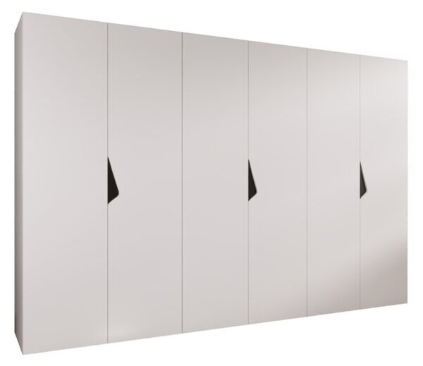 Szafa uchylna otwierana Sandi 1 300 (3x100) wys. 202 cm biaÅy + u. czarny