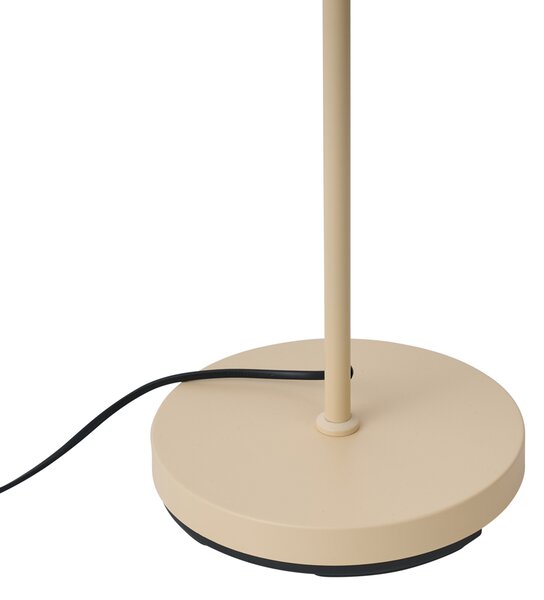 Lampa podłogowa Art Deco beżowa z białymi piórami - Peahen