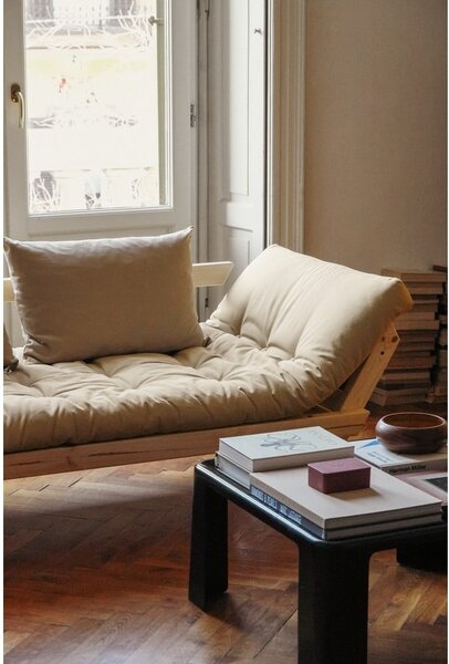 Sofa rozkładana z jasnobeżowym pokryciem Karup Design Bebop Natural