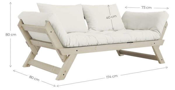 Sofa rozkładana z jasnobeżowym pokryciem Karup Design Bebop Natural