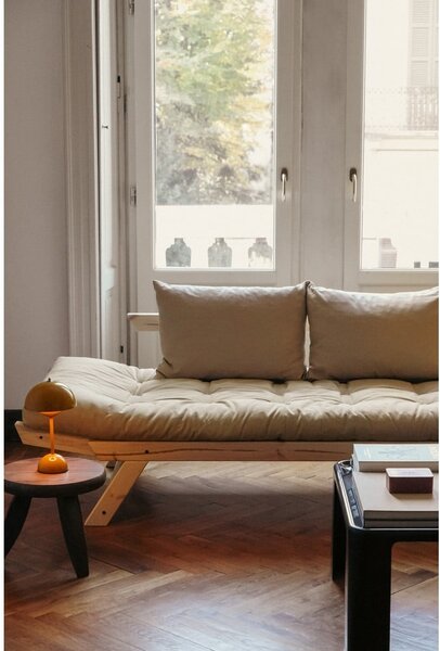 Sofa rozkładana z jasnobeżowym pokryciem Karup Design Bebop Natural