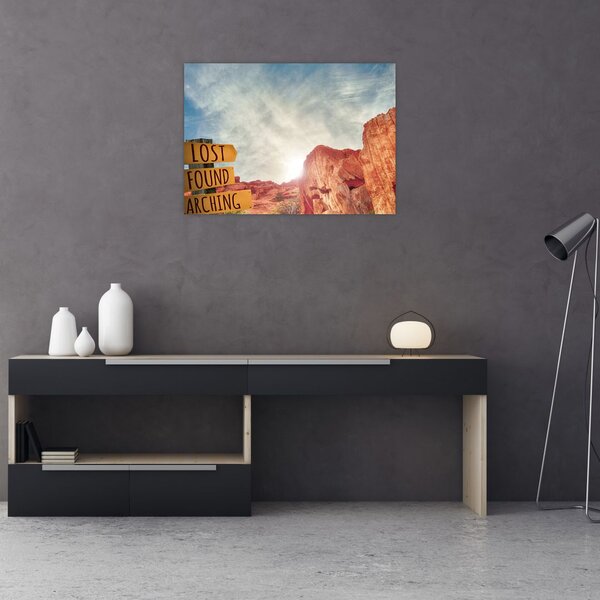 Obraz wskaźnika z napisem (70x50 cm)