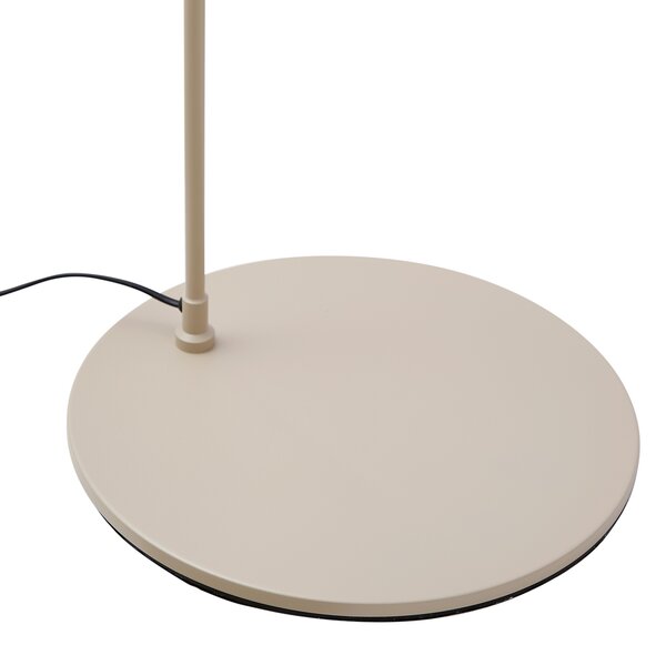 Lampa podłogowa w stylu retro beżowa z białym wnętrzem - Triangolo