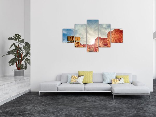 Obraz wskaźnika z napisem (125x70 cm)