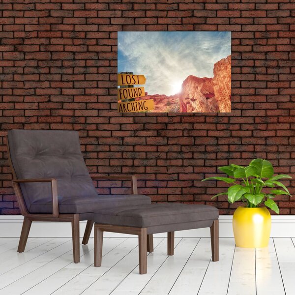 Obraz wskaźnika z napisem (70x50 cm)
