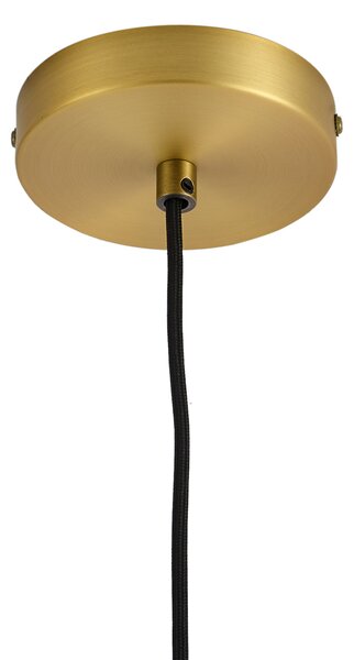 Designerska lampa wisząca brązowa z przezroczystym szkłem - Domo