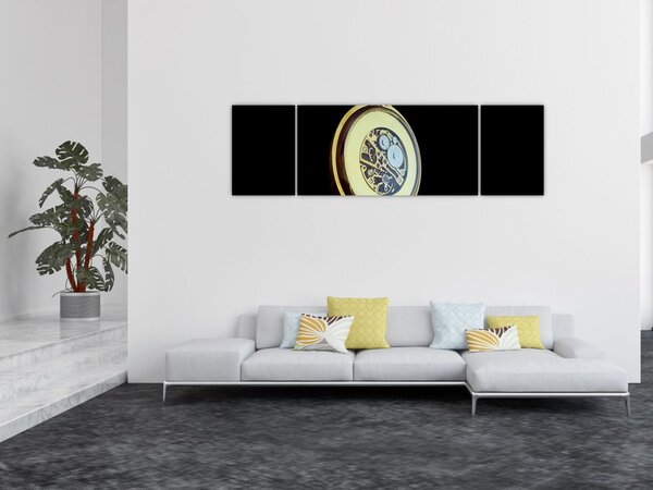 Obraz złotego zegarka kieszonkowego (170x50 cm)