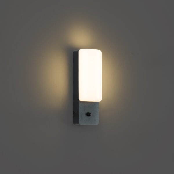 Zewnętrzna lampa ścienna czarna z czujnikiem zmierzchu, w tym LED - Shift