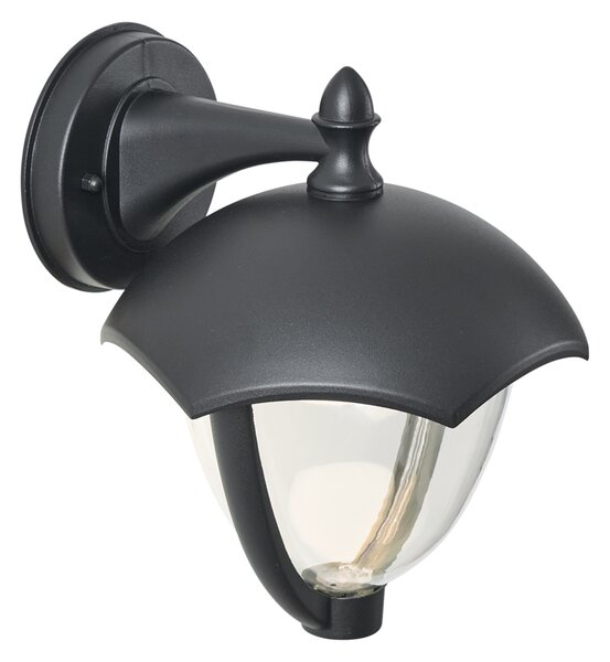 Inteligentna zewnętrzna lampa ścienna czarna z przezroczystym szkłem, w tym LED IP54 - Classica