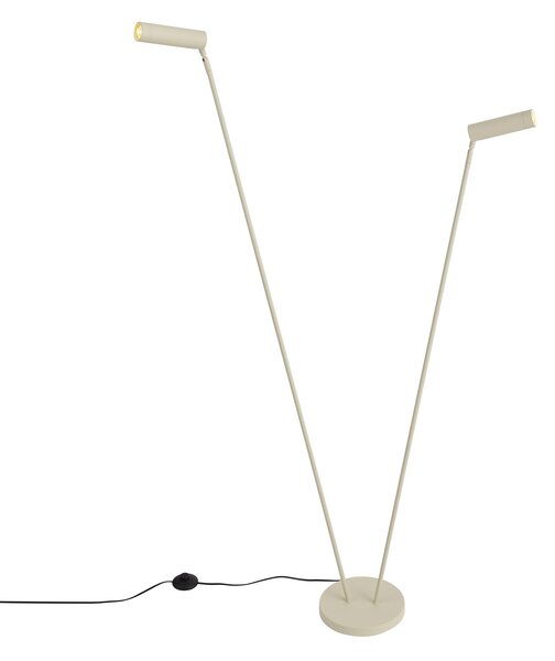 Nowoczesna lampa podłogowa beżowa 2-źródła światła GU10 35mm - Thomas