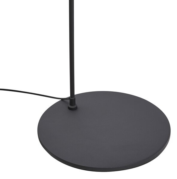 Lampa podłogowa w stylu retro czarna z białym wnętrzem - Triangolo