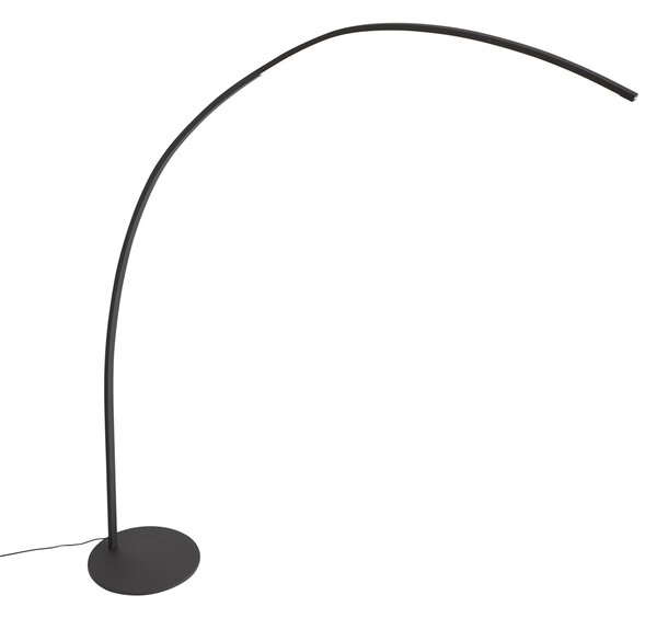 Nowoczesna lampa łukowa czarna z diodą LED i ściemniaczem dotykowym - Arlow