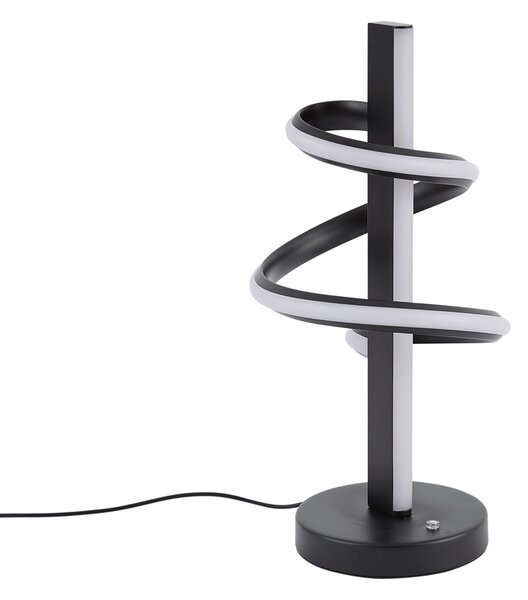 Designerska lampa stołowa czarna z LED, ściemnialna z 3-stopniowym przełącznikiem - Rolla