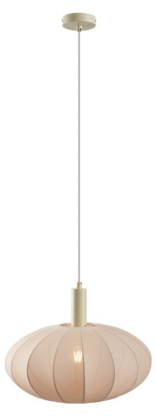 Lampa wisząca Japandi beżowa z materiałowym abażurem - Bida