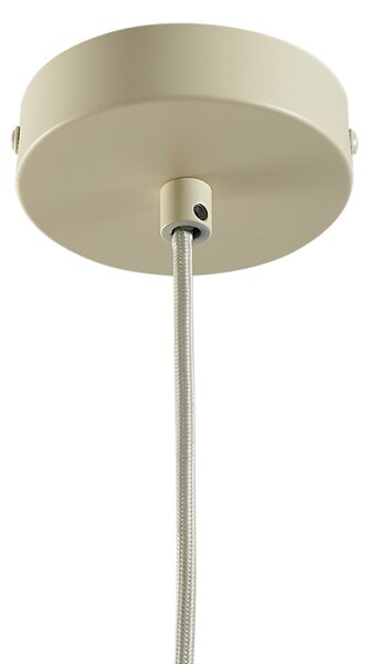 Lampa wisząca Japandi beżowa z materiałowym abażurem - Bida