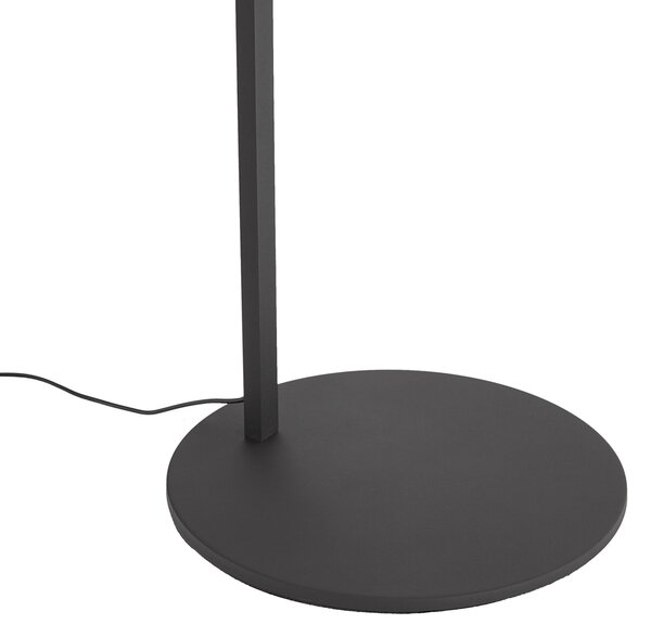 Nowoczesna lampa łukowa czarna z diodą LED i ściemniaczem dotykowym - Arlow