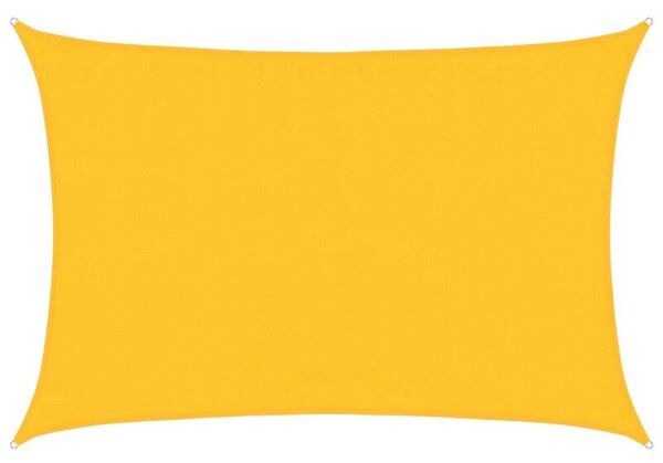 Żagiel przeciwsłoneczny, 160 g/m², żółty, 3,5x5 m, hdpe