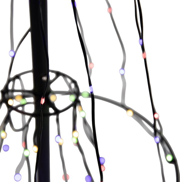 Świąteczna lampa podłogowa czarna choinka 150 cm z LED RGB z timerem IP44 - Ugoku