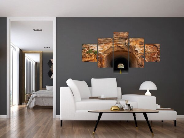 Obraz - tunel w skale (125x70 cm)