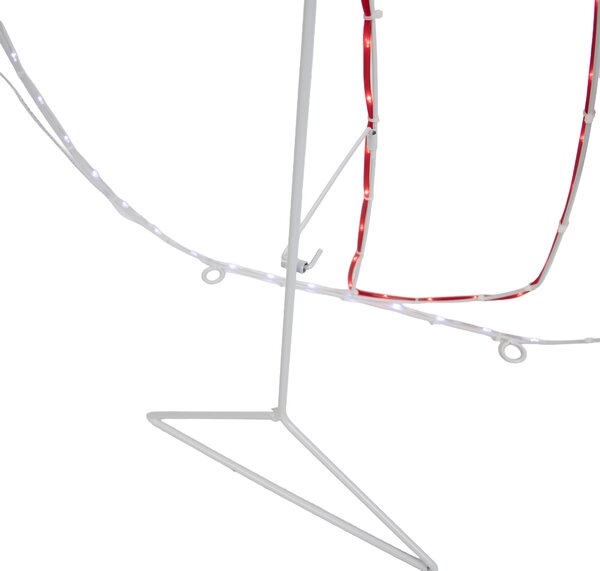 Świąteczna lampa podłogowa Bałwan 116 cm z LED z timerem IP44 - Pax