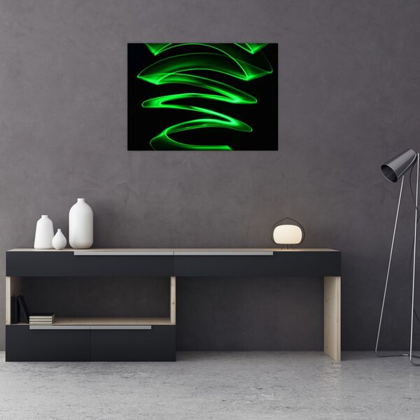 Obraz - neonowe fale (70x50 cm)