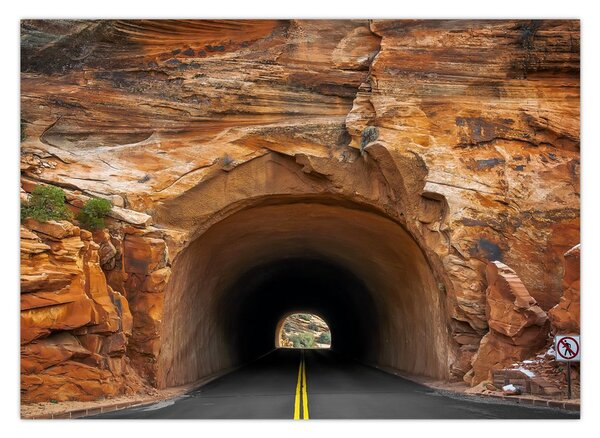 Obraz - tunel w skale (70x50 cm)
