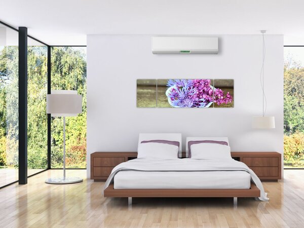 Obraz dekoracji z lawendą (170x50 cm)
