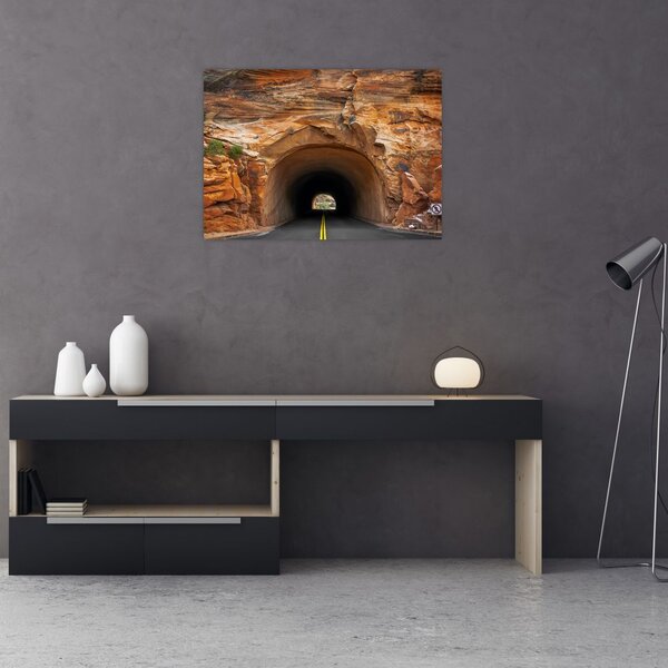 Obraz - tunel w skale (70x50 cm)