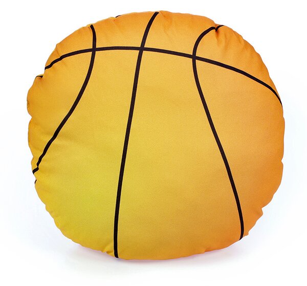 Goldea poduszka dziecięca - wzór piłka koszykowa 32 x 32 cm