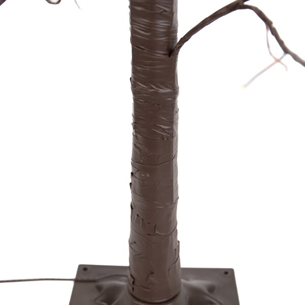 Świąteczna lampa podłogowa brązowa drzewko 120 cm z LED z timerem IP44 - Ki