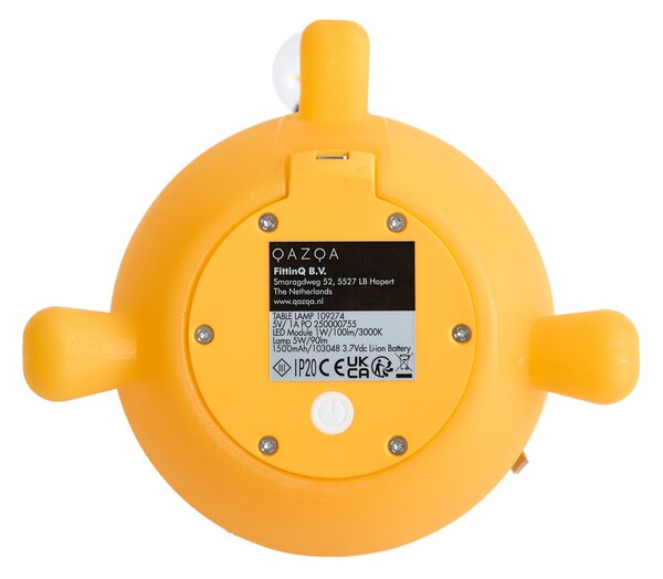 Nowoczesna lampa stołowa żółta z możliwością ładowania LED - Bulby