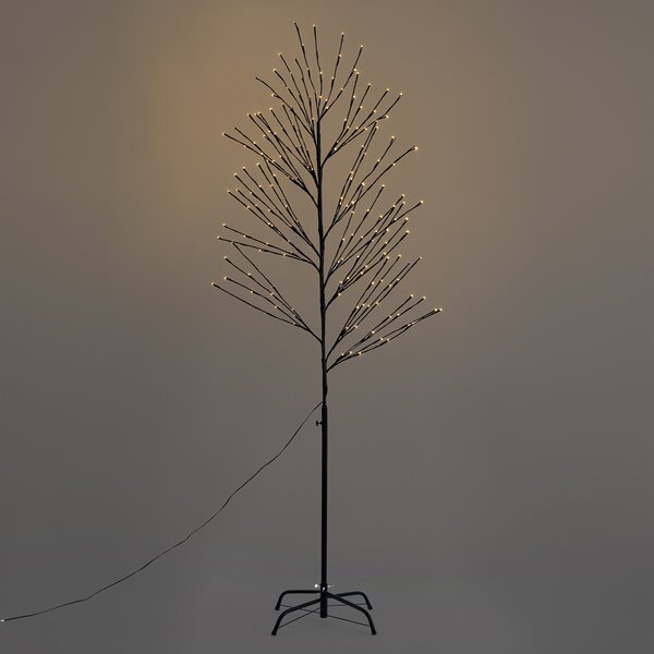 Choinka czarna 200 cm z LED IP44 - Vixen