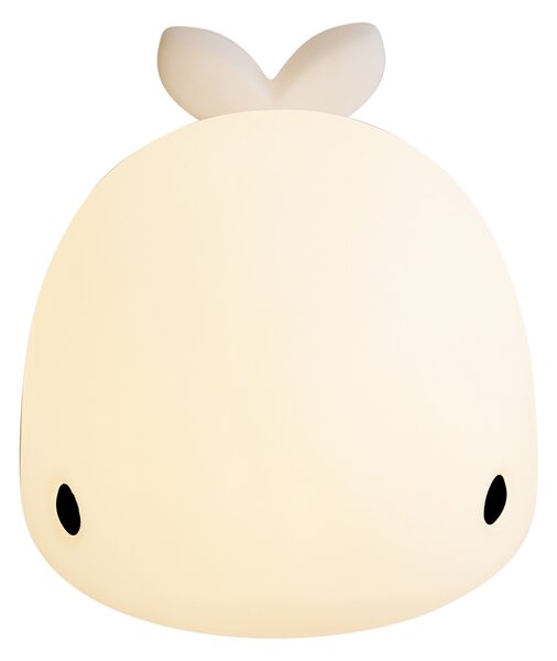 Lampa stołowa biała 50 cm z LED, ściemnialna, IP54, ładowalna - Baby Whale
