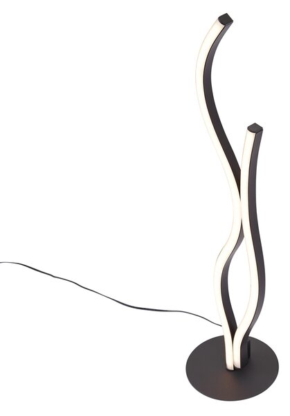 Designerska lampa stołowa czarna z LED z możliwością ściemniania - Ying