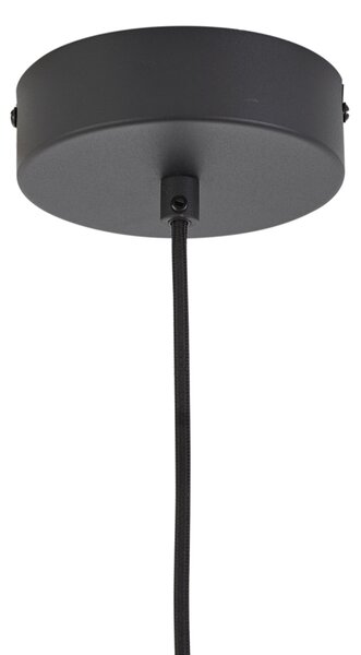 Lampa wisząca Art Deco czarna z przydymionym i przezroczystym szkłem 3-źródłowa z LED - Lizzy